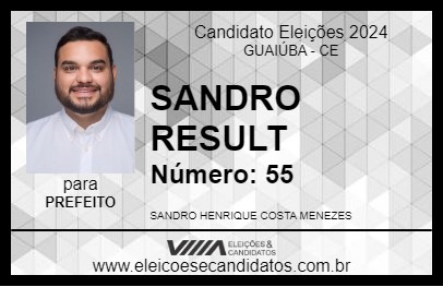 Candidato SANDRO RESULT 2024 - GUAIÚBA - Eleições