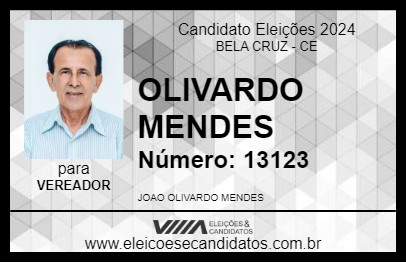 Candidato OLIVARDO MENDES 2024 - BELA CRUZ - Eleições