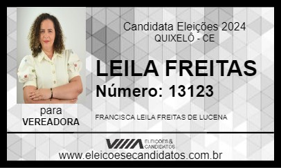 Candidato LEILA FREITAS 2024 - QUIXELÔ - Eleições