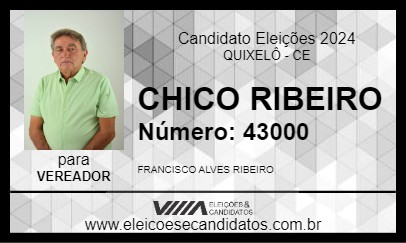 Candidato CHICO RIBEIRO 2024 - QUIXELÔ - Eleições