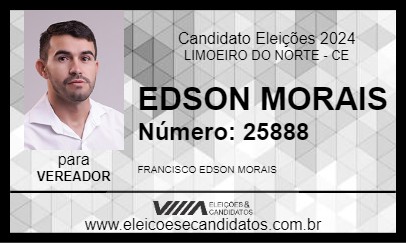 Candidato EDSON MORAIS 2024 - LIMOEIRO DO NORTE - Eleições