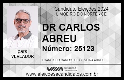 Candidato DR CARLOS ABREU 2024 - LIMOEIRO DO NORTE - Eleições