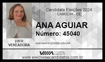 Candidato ANA AGUIAR 2024 - CAMOCIM - Eleições