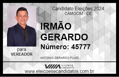 Candidato IRMÃO GERARDO 2024 - CAMOCIM - Eleições