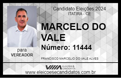 Candidato MARCELO DO VALE 2024 - ITATIRA - Eleições