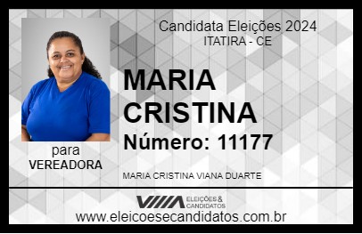 Candidato MARIA CRISTINA 2024 - ITATIRA - Eleições