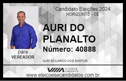 Candidato AURI DO PLANALTO 2024 - HORIZONTE - Eleições