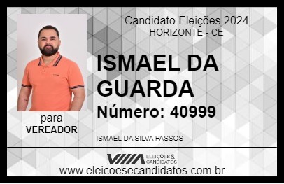 Candidato ISMAEL DA GUARDA 2024 - HORIZONTE - Eleições