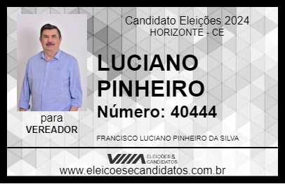 Candidato LUCIANO PINHEIRO 2024 - HORIZONTE - Eleições