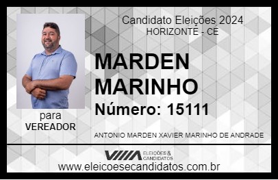 Candidato MARDEN MARINHO 2024 - HORIZONTE - Eleições