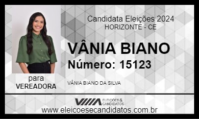 Candidato VÂNIA BIANO 2024 - HORIZONTE - Eleições