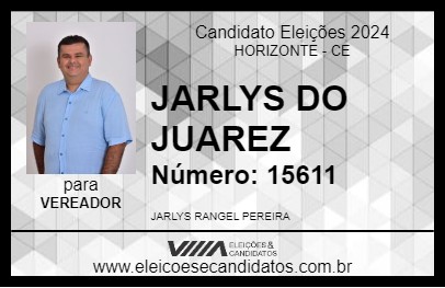 Candidato JARLYS DO JUAREZ 2024 - HORIZONTE - Eleições