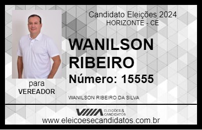 Candidato WANILSON RIBEIRO 2024 - HORIZONTE - Eleições