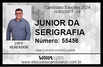 Candidato JUNIOR DA SERIGRAFIA 2024 - HORIZONTE - Eleições