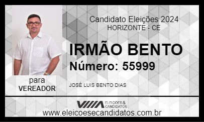 Candidato IRMÃO BENTO 2024 - HORIZONTE - Eleições