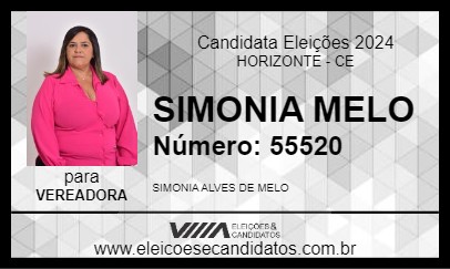 Candidato SIMONIA MELO 2024 - HORIZONTE - Eleições