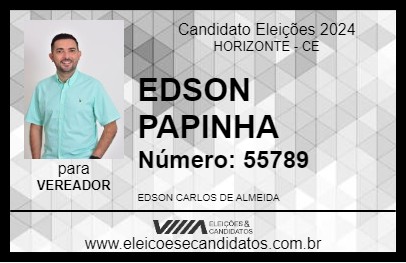 Candidato EDSON PAPINHA 2024 - HORIZONTE - Eleições