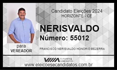 Candidato NERISVALDO 2024 - HORIZONTE - Eleições