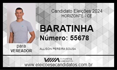 Candidato BARATINHA 2024 - HORIZONTE - Eleições