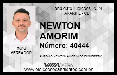 Candidato NEWTON AMORIM 2024 - ARARIPE - Eleições