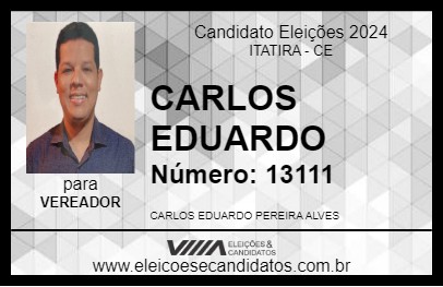 Candidato CARLOS EDUARDO 2024 - ITATIRA - Eleições