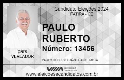 Candidato PAULO RUBERTO 2024 - ITATIRA - Eleições