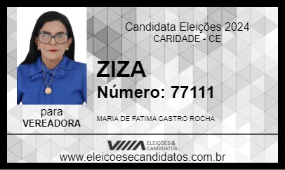 Candidato ZIZA 2024 - CARIDADE - Eleições