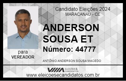 Candidato ANDERSON SOUSA ET 2024 - MARACANAÚ - Eleições