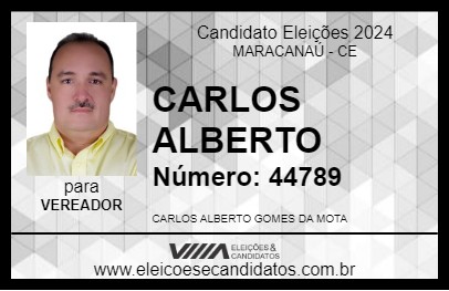 Candidato CARLOS ALBERTO 2024 - MARACANAÚ - Eleições