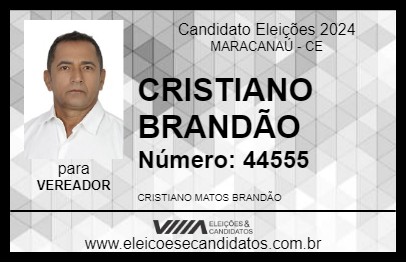 Candidato CRISTIANO BRANDÃO 2024 - MARACANAÚ - Eleições