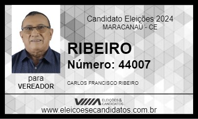 Candidato RIBEIRO 2024 - MARACANAÚ - Eleições