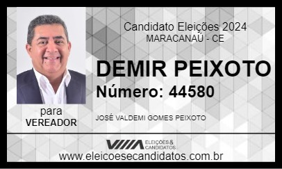 Candidato DEMIR PEIXOTO 2024 - MARACANAÚ - Eleições