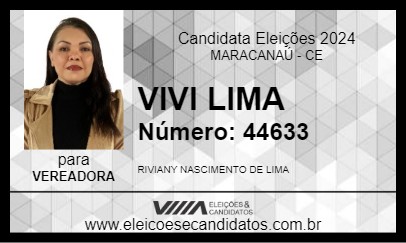 Candidato VIVI LIMA 2024 - MARACANAÚ - Eleições