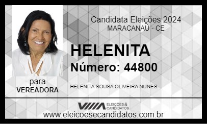 Candidato HELENITA 2024 - MARACANAÚ - Eleições