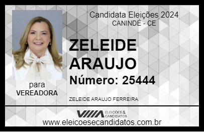 Candidato ZELEIDE ARAUJO 2024 - CANINDÉ - Eleições