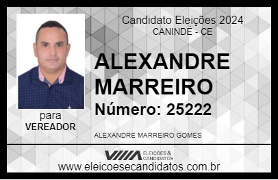 Candidato ALEXANDRE MARREIRO 2024 - CANINDÉ - Eleições