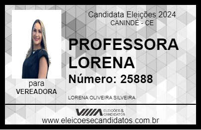 Candidato PROFESSORA LORENA 2024 - CANINDÉ - Eleições