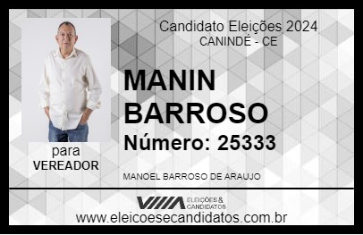 Candidato MANIN BARROSO 2024 - CANINDÉ - Eleições