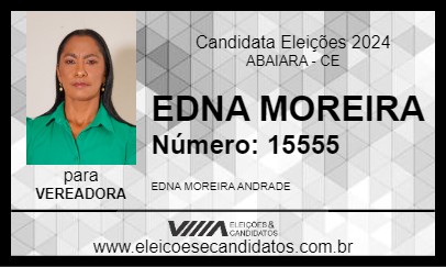 Candidato EDNA MOREIRA 2024 - ABAIARA - Eleições