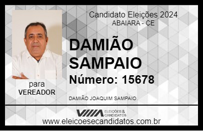 Candidato DAMIÃO SAMPAIO 2024 - ABAIARA - Eleições