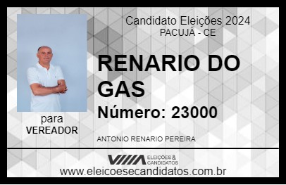 Candidato RENÁRIO DO GÁS 2024 - PACUJÁ - Eleições