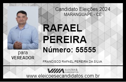 Candidato RAFAEL PEREIRA 2024 - MARANGUAPE - Eleições