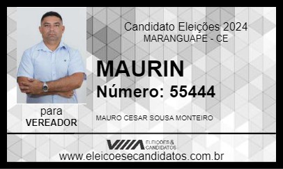 Candidato MAURIN 2024 - MARANGUAPE - Eleições