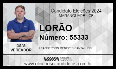 Candidato LORÃO 2024 - MARANGUAPE - Eleições