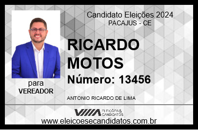 Candidato RICARDO MOTOS 2024 - PACAJUS - Eleições