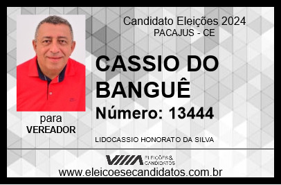 Candidato CASSIO DO BANGUÊ 2024 - PACAJUS - Eleições