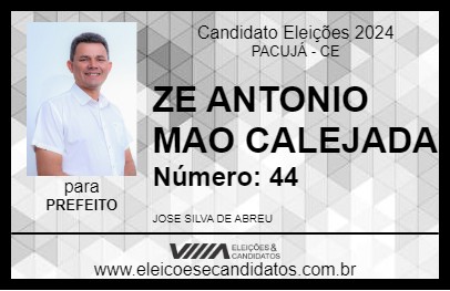 Candidato ZE ANTONIO MAO CALEJADA 2024 - PACUJÁ - Eleições