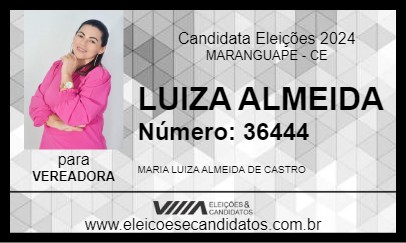 Candidato LUIZA ALMEIDA 2024 - MARANGUAPE - Eleições