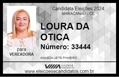 Candidato LOURA DA OTICA 2024 - MARACANAÚ - Eleições