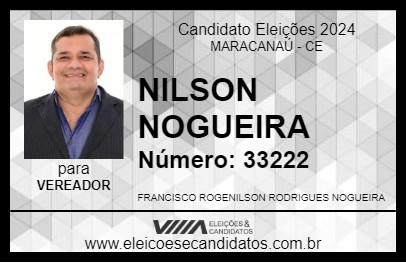 Candidato NILSON NOGUEIRA 2024 - MARACANAÚ - Eleições